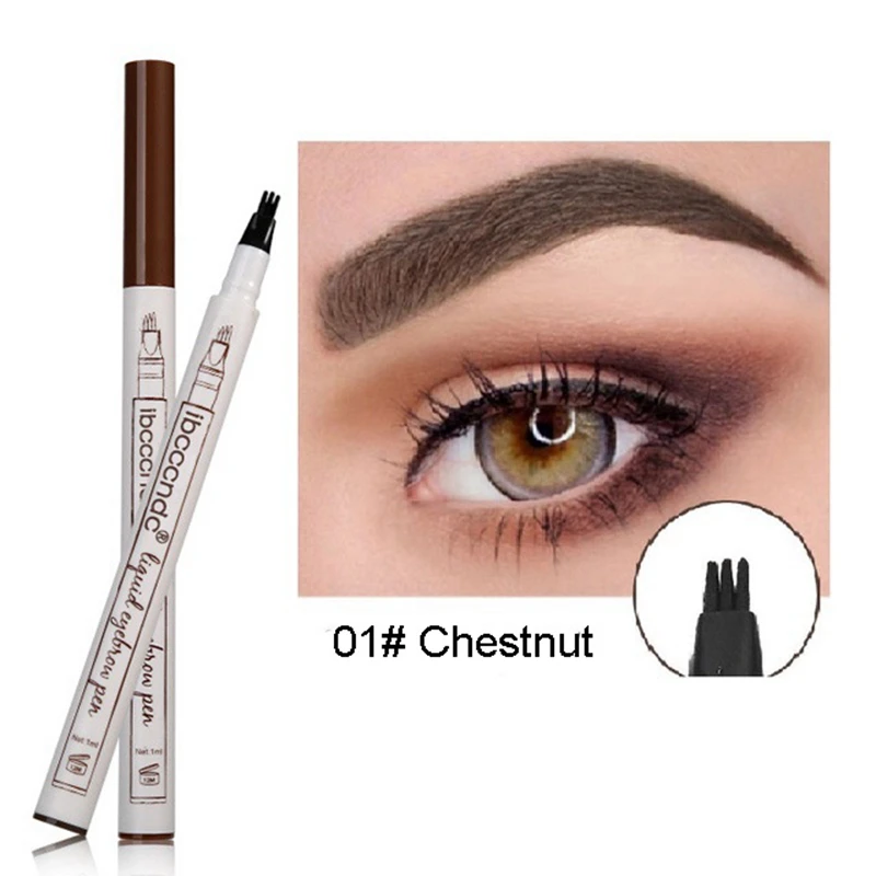 Microblading карандаш для бровей водостойкий вилка кончик бровей Карандаш для глаз долговечный Профессиональный тонкий эскиз жидкий тату карандаш для бровей