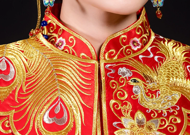 Традиционное китайское платье Ципао для невесты свадебный костюм в старинном