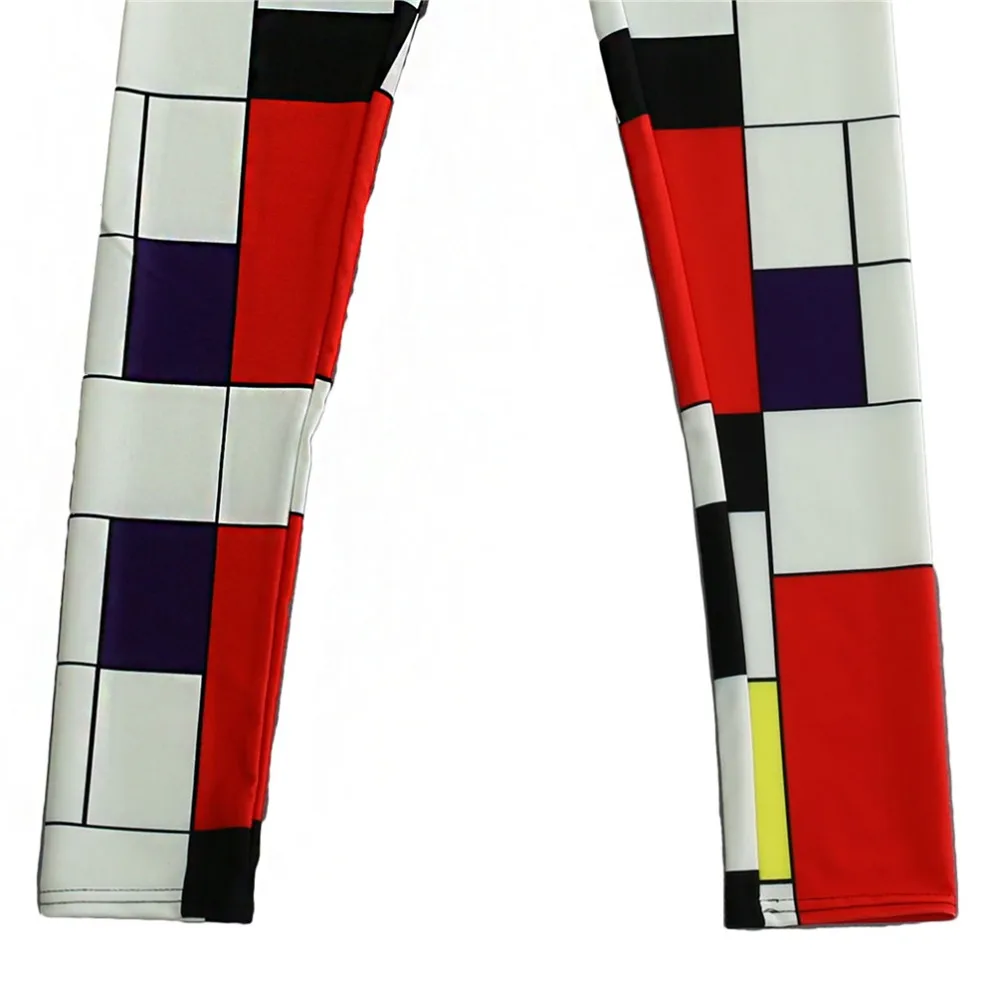

Sexy Elastic Pants 3D Digital Printing Color box Pattern Women Leggings 7 sizes Fitness Clothing Free Shipping Wholesale