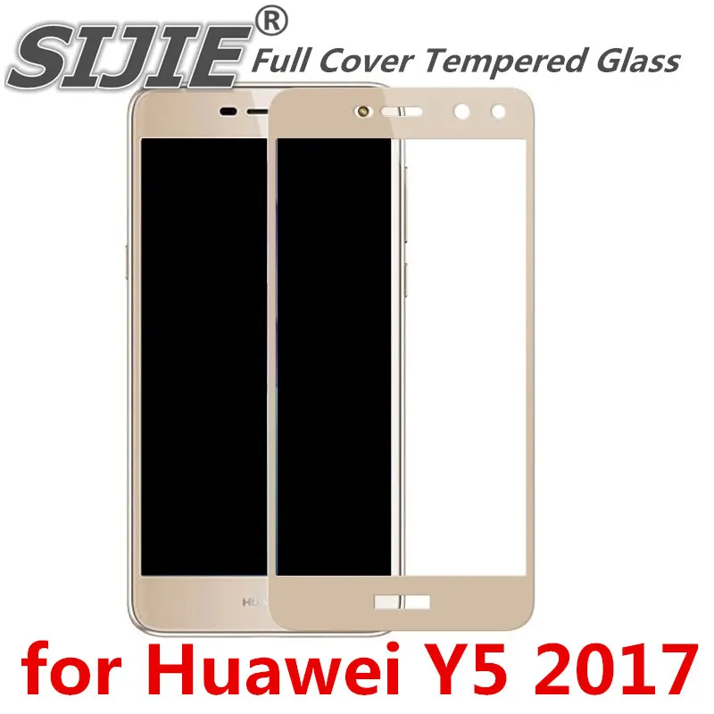 Закаленное стекло с полным покрытием для Huawei Y5 2017 5 0 дюйма высокопрочный дисплей