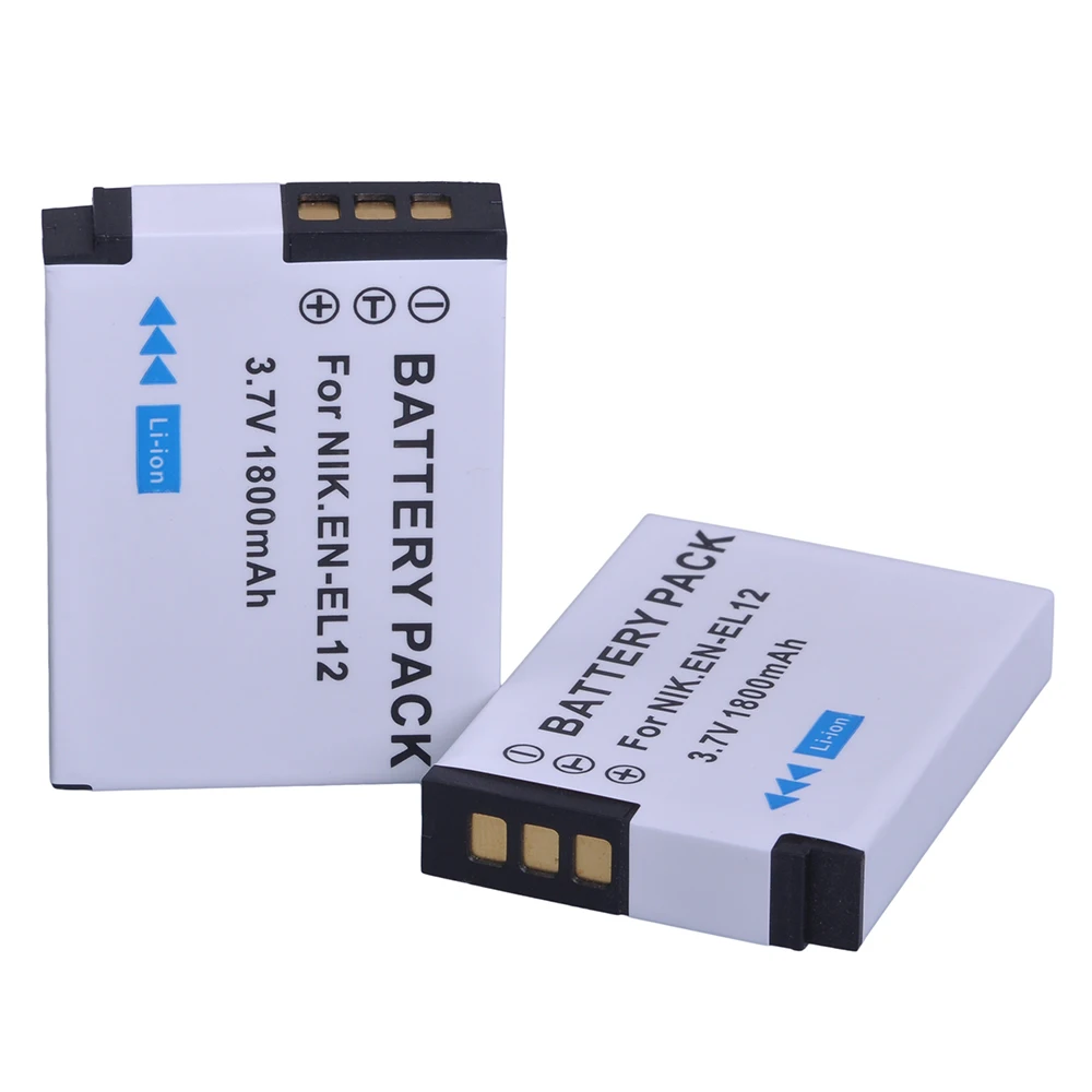 Зарядное устройство USB для Nikon COOLPIX S630 S610 S640 S1000 S1200pj S31 S6000 S6100 AW120s P340 2 шт.|en el12|battery for