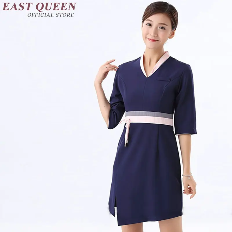 

Uniform for beauty salon waitress uniform costume nurse accessories foot bath technician service uniforms AA2691 YQ