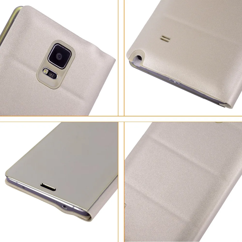Откидной зеркальный чехол для телефона samsung Galaxy Note 4 Note4 Galaxy Z SM N910 N910F N910C N9100 SM-N910F SM-N910C