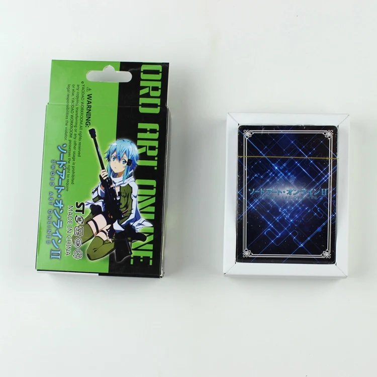 Аниме меч искусство онлайн покер Kazuto Kirito Asuna Yui игрушка САО символов игральные