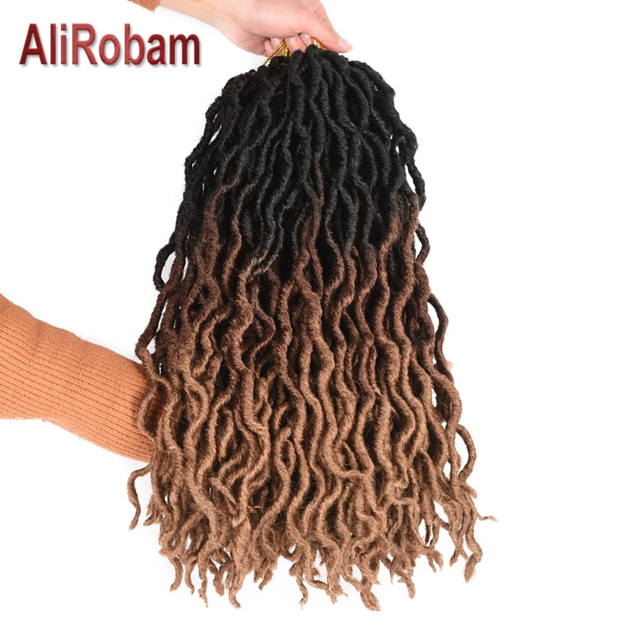 AliRobam Goddess Faux locs кудряшки Омбре черный коричневый блонд косы синтетические