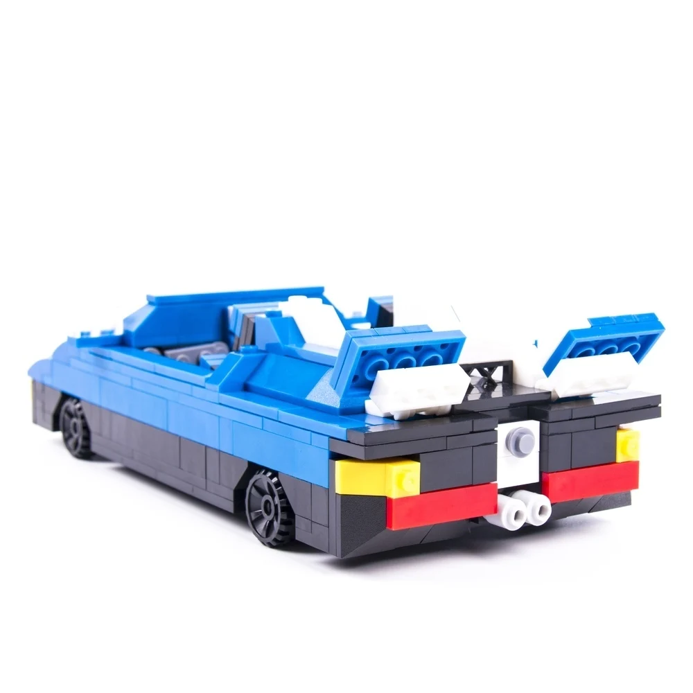 LONGDA Happy High Compatible Alpinia Building Block Toys Assembling Build Open Sports Car Blue Cool Running Racing Series | Игрушки и