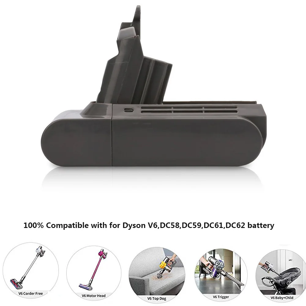 21,6 V 3000mAh литий-ионный пылесос Аккумулятор для Dyson DC58 DC59 DC61 DC62 DC72 V6 965874-02 аккумуляторная батарея