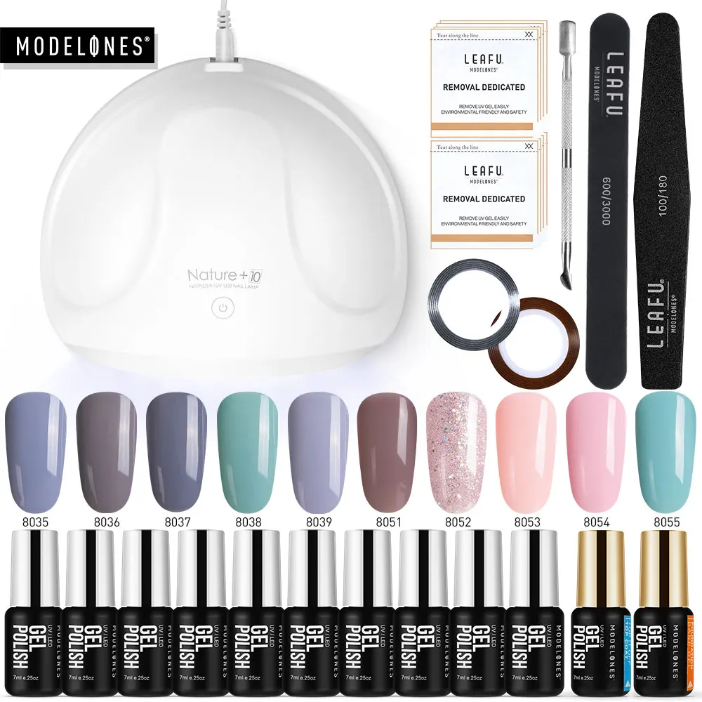 Modelones 24 шт./лот Вт УФ лампа для лечения Ногтей Гель-лак набор станков длительного