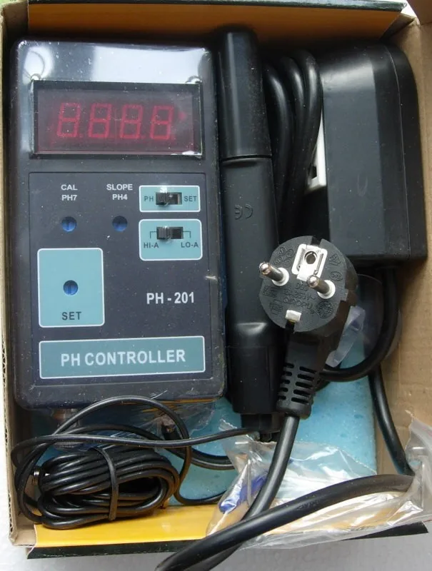 Измеритель PH 201 и контроллер значений с зондом переключателем функций HI/LO|ph meter|ph