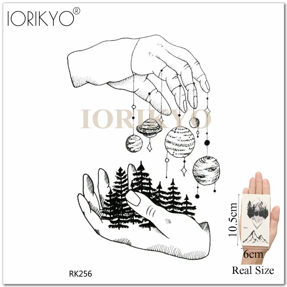 Модные водостойкие Временные татуировки наклейки на тело Вселенная Галактики