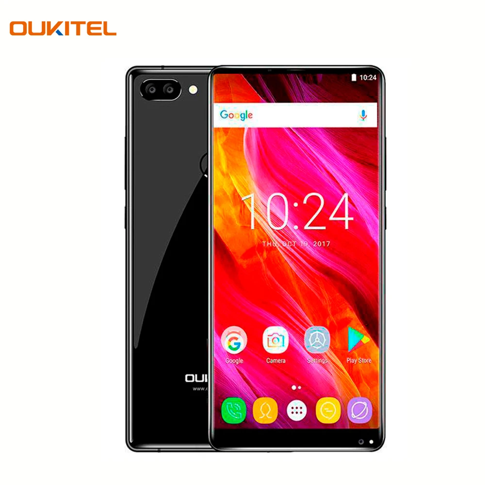 Смартфон OUKITEL Mix2 6+64ГБ  #400 экран 5 99&quot с разрешением 2160*1080 камера 21+2 Мп емкость