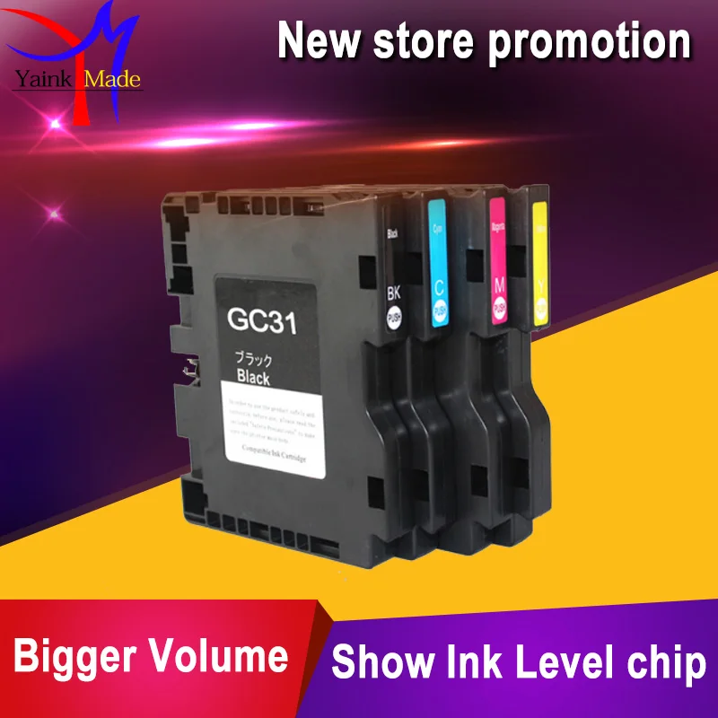 4PK ink cartridge for Ricoh GC31 GC 31 e2600 e3300 e3300N e3350N e5050N e5500 e5550N e7700 with sublimation | Компьютеры и офис