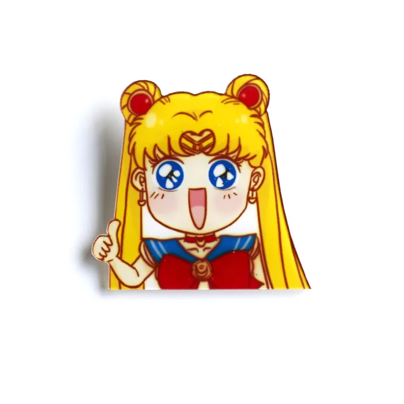 Nengdou Y4 Kawaii значок мультфильм значок для одежды симпатичный значок Сейлор шпилька Луна Акриловые Броши рюкзак значки аниме одежда булавка - Цвет: Y4-10