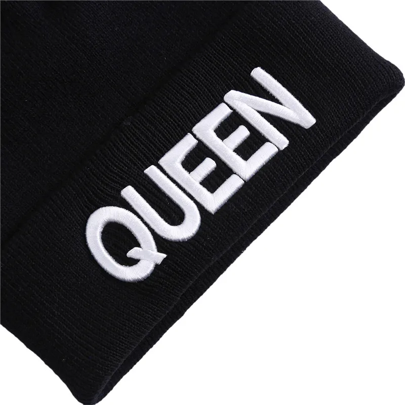 King queen зимние шапки бини Кепки Для мужчин женские чулки Шляпа Сплошной Цвета
