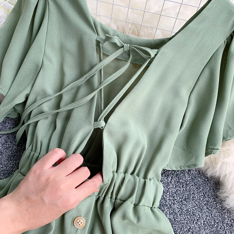 FMFSSOM женское сексуальное пляжное платье с открытой спиной 2019 новое летнее