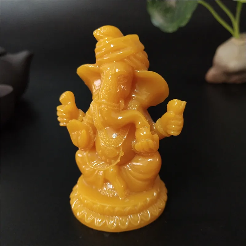 Статуя Будды Ganesha скульптура бога слона искусственный нефрит каменные фигурки