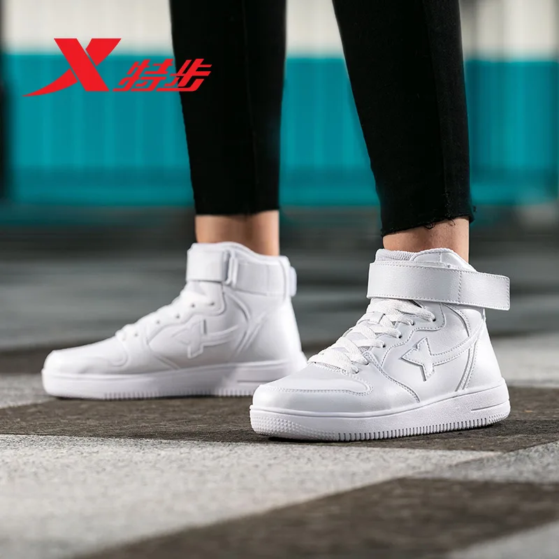 

Xtep Women's Skateboarding Shoes Autumn High Top Sports Shoes High Cut Skateboard Shoe For Women 881118319218