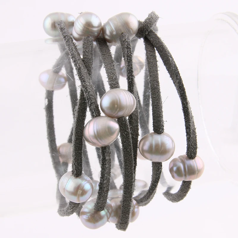 Браслеты из натурального пресноводного жемчуга подвеска Модный корейский