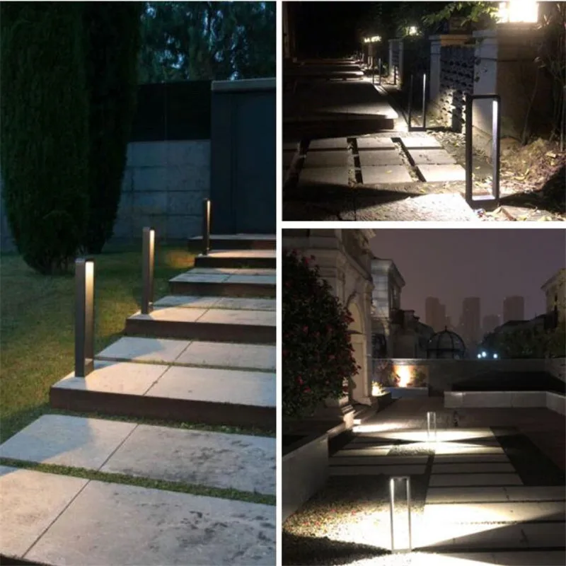 

Square LED Bollard Lawn light for Landscape Garden Yard Square Outdoor Lighting 60cm led Road Path Decorative Lighting lawn lamp