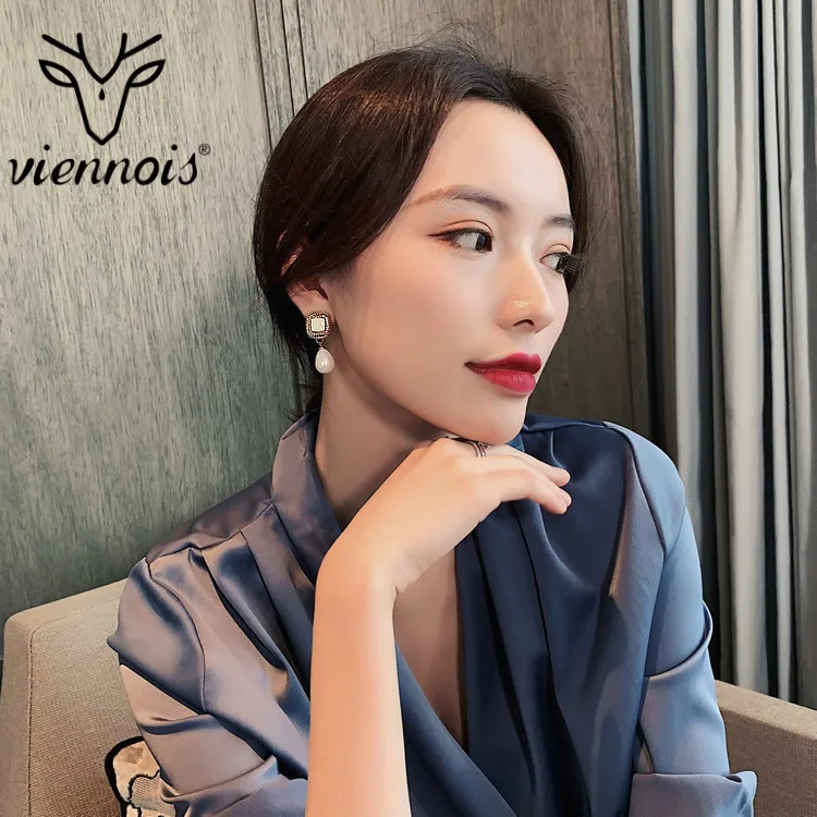 Viennois серьги-капельки с искусственным жемчугом французские очаровательные