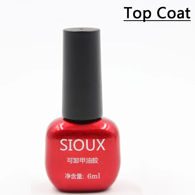 TOP COAT SIOUX 6 мл Гель-лак для ногтей замачиваемый УФ верхнее покрытие Базовое покрытие Гель-лак долговечный Гель-лак SI01 - Цвет: TOP COAT