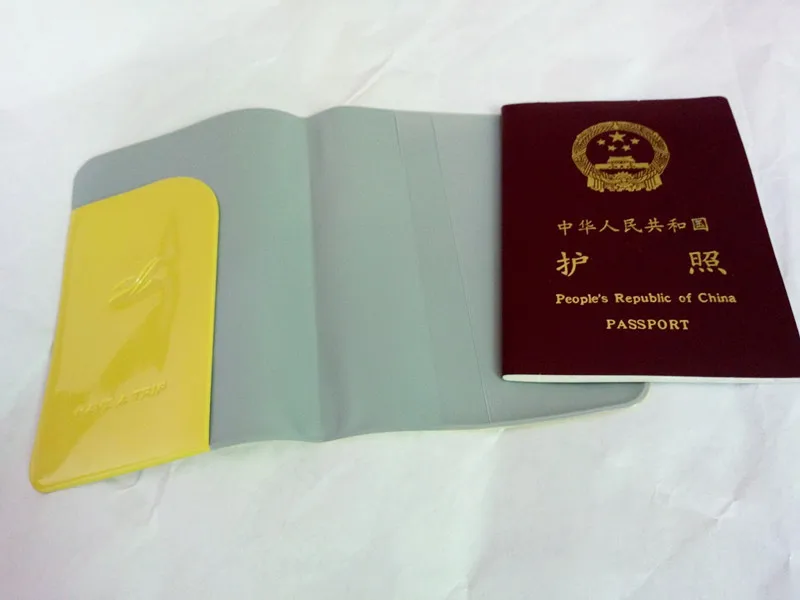 Карамельный цвет ПВХ Обложка для паспорта держатель для карт с самолет шаблон ID кредитный билет путешествия Обложка для паспорта папка сумка защитный держатель
