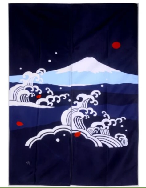 

(Customized Accept) Korea/Japan/China Sushi Restaurant Kitchen Hanging Doorway Cloth Curtain-FUJI Mountain(85x140cm)