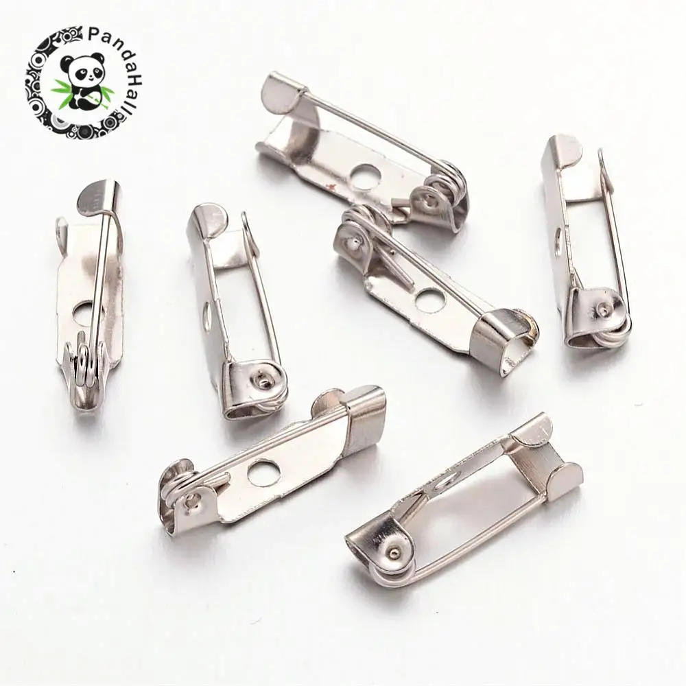 

1000pcs Iron Brooch Findings Back Bar Pins with One Hole Metal Jewelry Findings for DIY 15x6mm