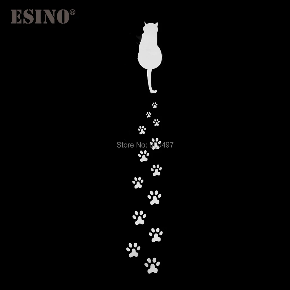 

Car Styling New Fashion Style Decoration Car Accessory Lovely Cat Paws Creative Reflective Stickers Car Whole Body Decal