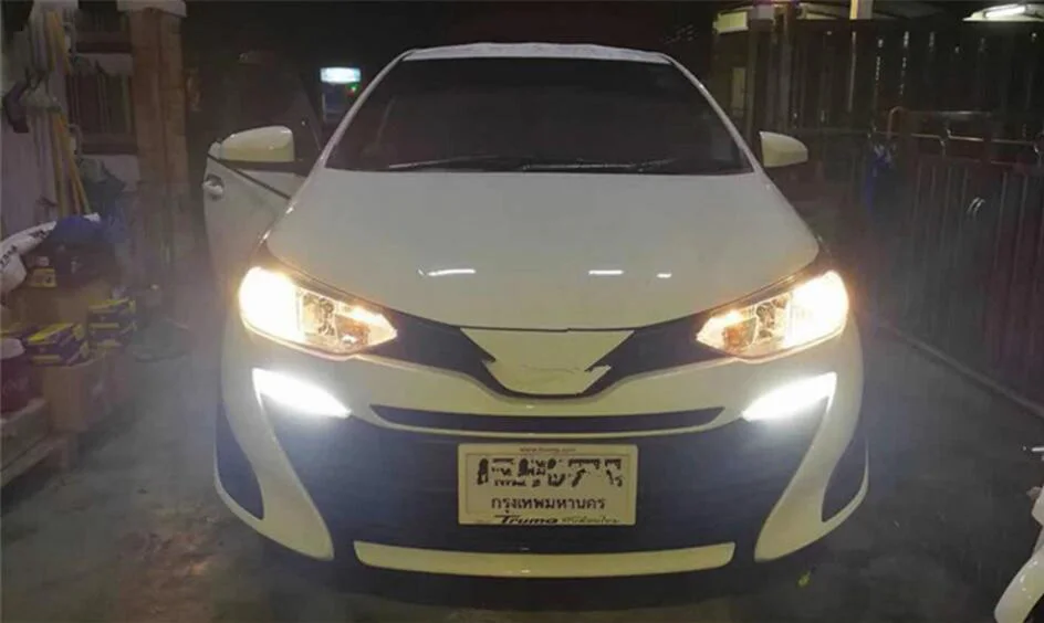 ATIV светодиодный Yaris 2017 2018 2019 DRL дневные ходовые огни с желтыми указателями