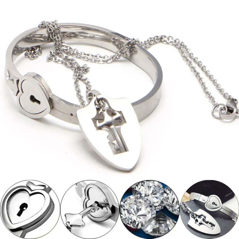 Комплект для влюбленных из браслета и брелока титановой стали | Украшения