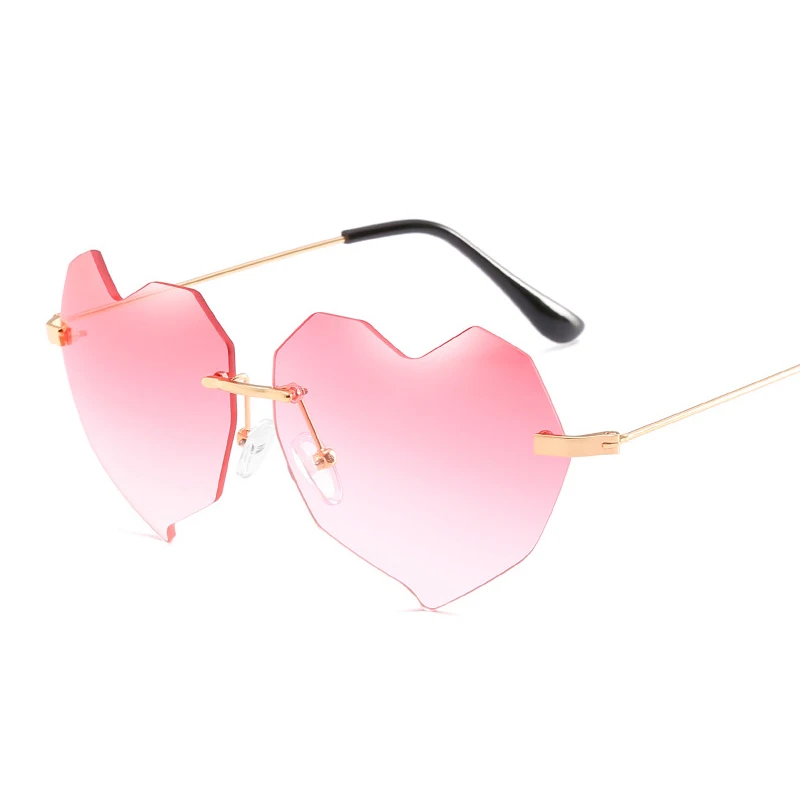 Роскошный бренд зеркало в форме сердца солнцезащитные очки 2018 дизайн для женщин