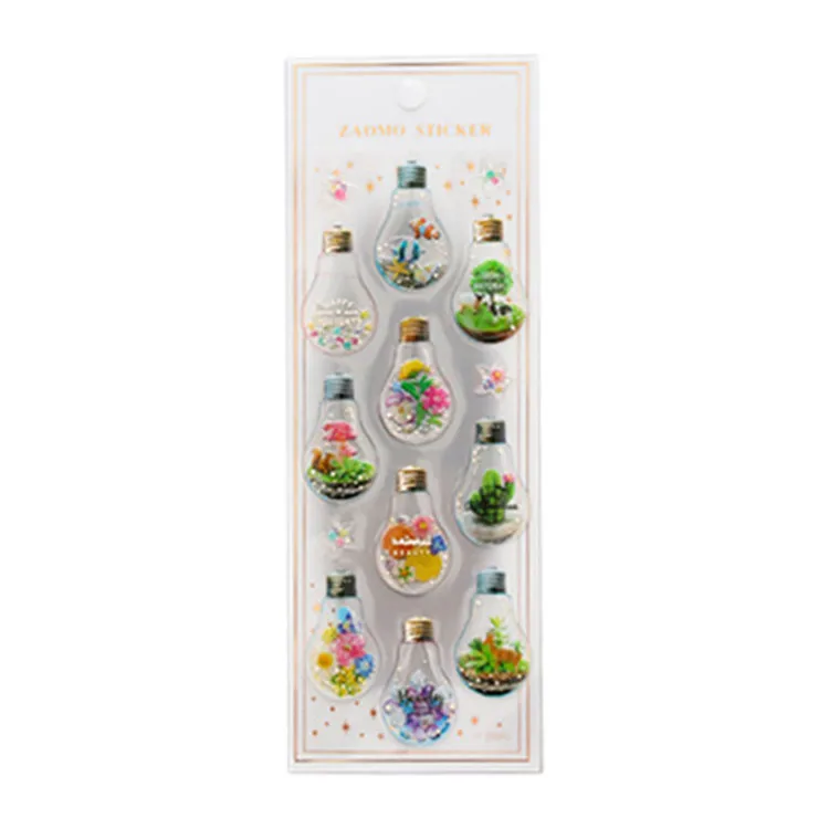 set 4 1 шт. 3D кристальная мультяшная наклейка kawaii прозрачная любовь алмаз Скрапбукинг школьные канцелярские украшения игрушка наклейка s - Цвет: set 4