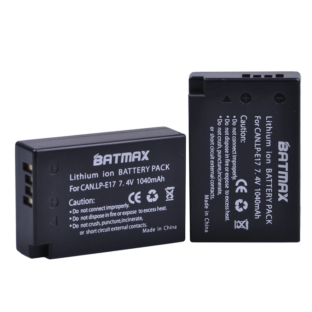 Аккумуляторная батарея Batmax 4pc LP E17 LPE17 + двойное зарядное устройство USB для камер