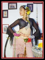 belly dance tp transparent thin with trumpet sleeves gypsy bohemia ce05 11