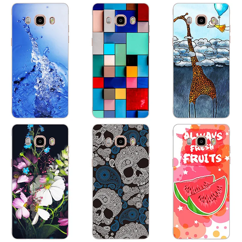 For Samsung Galaxy J7 2016 J710F SM-J710F hard Plastic Case Cover phone shell Colorful printing Painted Flower Cases |