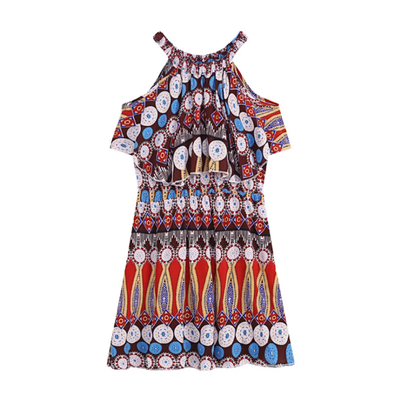 2018 платье для девочек летнее без бретелек шифон в богемном стиле принцессы