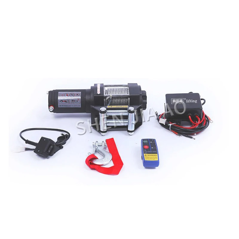Self-rescue electric winch 2000 lbs 12 volt electric winch off-road vehicle electric winch hoist factory direct sales