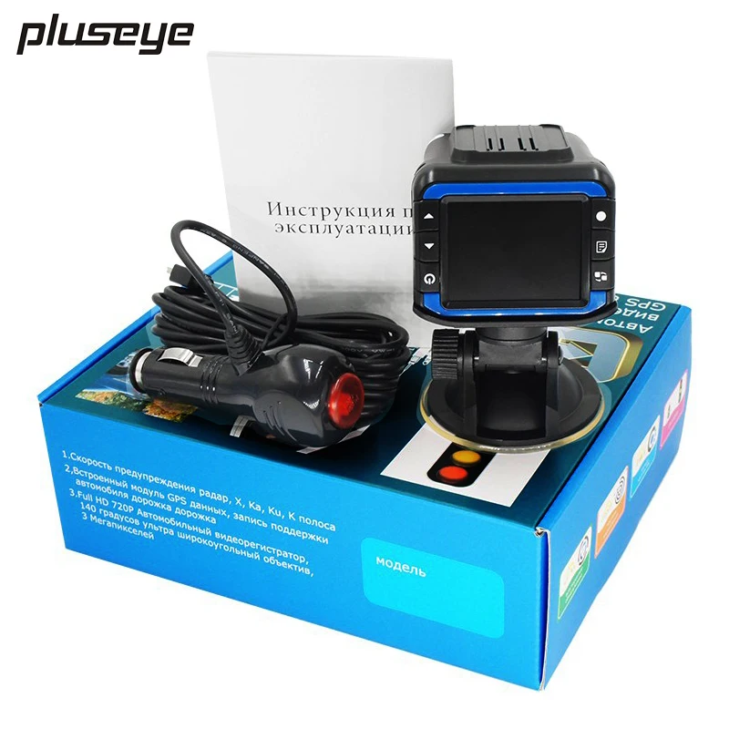 Pluseye 3 в 1 720 P Видеорегистраторы для автомобилей анти Антирадары gps tracker g-сенсор