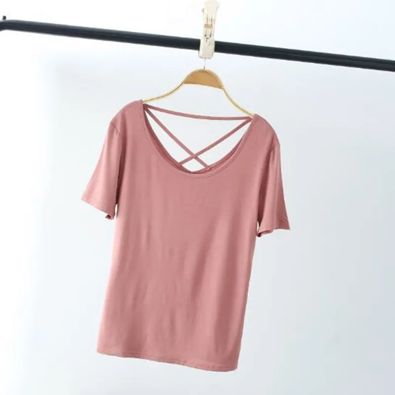 Новая повседневная футболка женская сексуальная хлопковая летняя с коротким