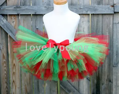 Юбка пачка Рождественский костюм Пышная юбка для девочек 100% ручная работа