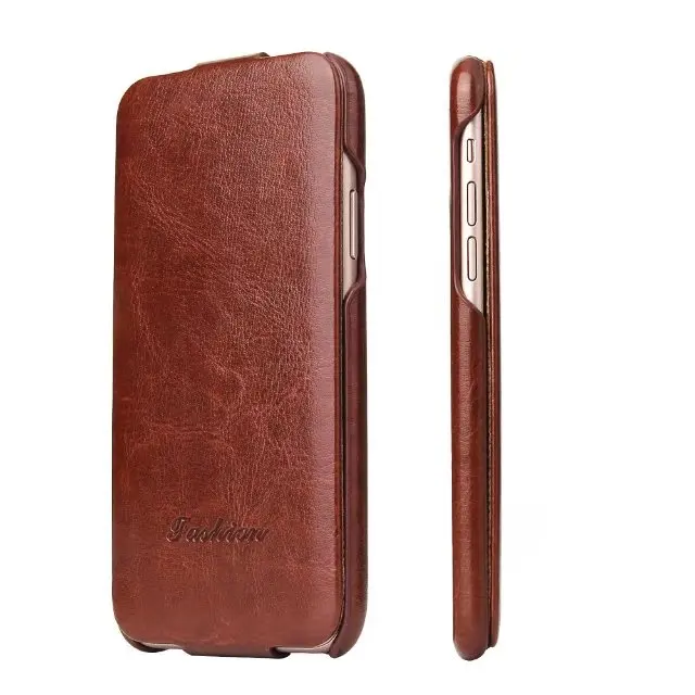 brown Роскошный кожаный чехол-книжка для samsung Galaxy S8Plus, винтажная Фирменная задняя крышка для samsung S9 S10, вертикальный откидной Чехол для телефона - Цвет: brown
