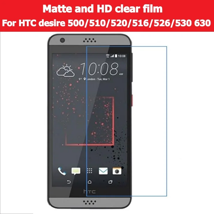 Антибликовая матовая пленка для HTC Desire 500 510 520 516 D516w D516d D516t 526 D526 530 630 HD прозрачная