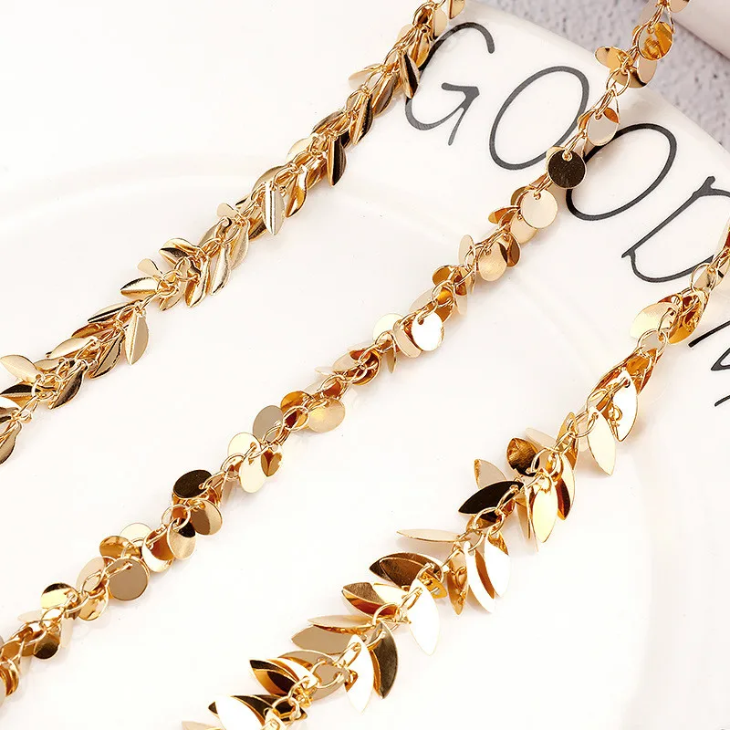 50cm/lot Gold Color Necklace Chains Brass Bulk for DIY Jewelry Making Materials 2018 New | Украшения и аксессуары