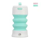 DMWD 0.4L Портативный электрический чайник 110 В-240 В мини-нагревательная чашка Пищевая силиконовая складная бутылка для воды для поездки