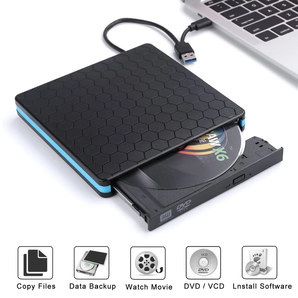 Универсальный Тип C USB 3 0 внешний DVD/CD/VCD горелка RW SVCD проигрыватель дисков