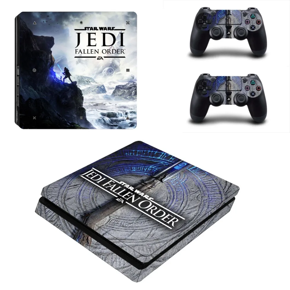Звездные войны Jedi faved Order PS4 тонкая наклейка защитный чехол для Slim Console &amp Controller