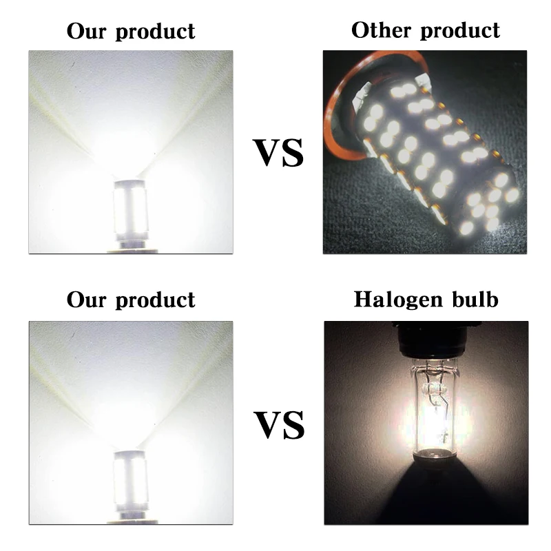 2шт H11 H8 9006 4014 66smd автомобильный противотуманный светильник s светодиодный для