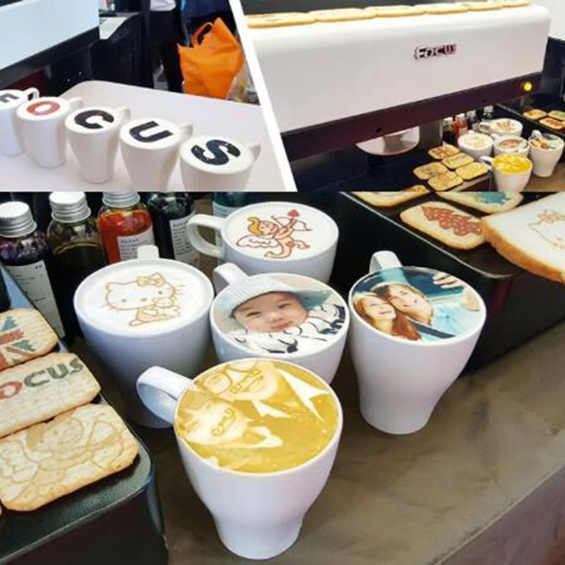 Кофейный принтер с 4 чашками устройство для печати на пищевых продуктах