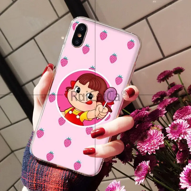 Чехол Ruicaica Cute Peko Milky girl для мобильного телефона Apple iPhone 8 7 6 S Plus X XS MAX 5 5S SE